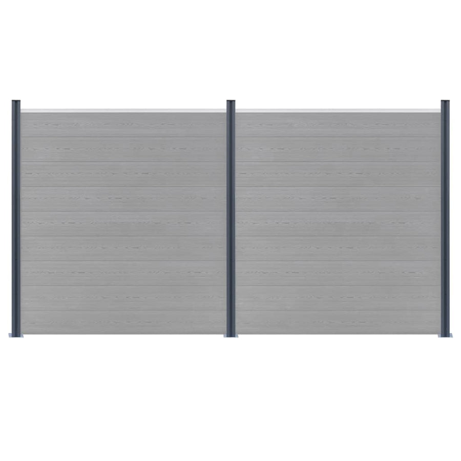 Schuttingpalen 3 st 185 cm aluminium donkergrijs 3 Donkergrijs