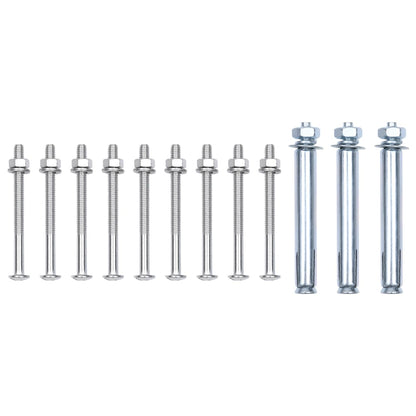 Ondersteuningsbeugels schuttingpaal 3 st gegalvaniseerd staal 3