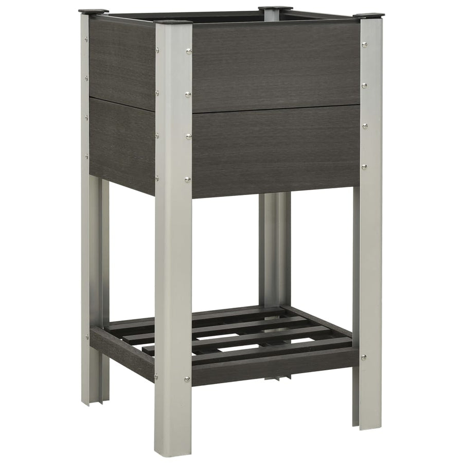 Plantenbak Verhoogd Met Schap Hkc Grijs 50 x 50 x 90 cm
