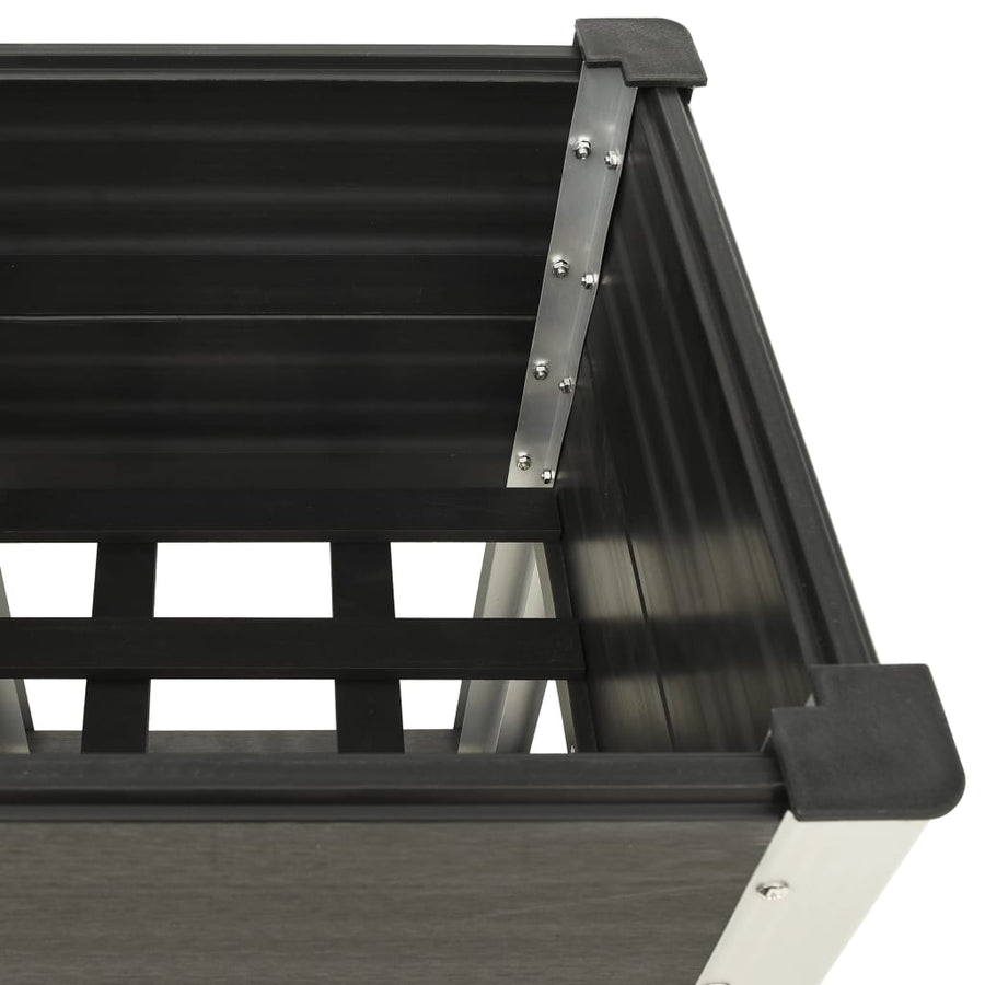 Plantenbak Verhoogd Met Schap Hkc Grijs 50 x 50 x 90 cm