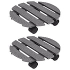 Plant caddies 2 pcs Ø30x7.5 cm HKC grey