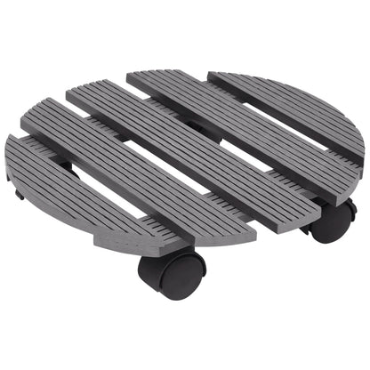Plantentrolleys Ø30X7,5 Cm Hkc 2 Grijs Rond