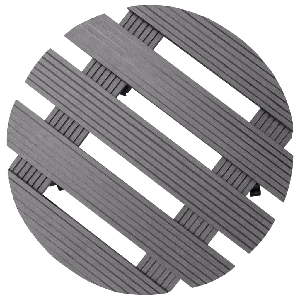 Plantentrolleys Ø30X7,5 Cm Hkc 2 Grijs Rond