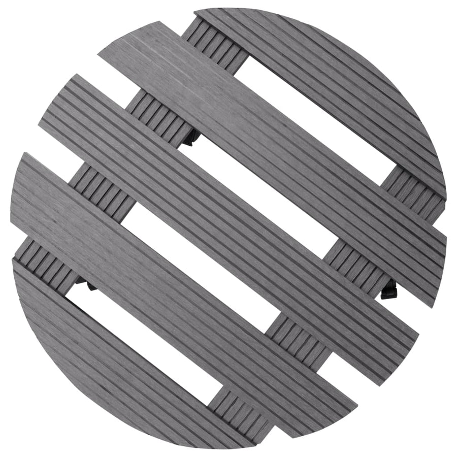 Plantentrolleys Ø30X7,5 Cm Hkc 2 Grijs Rond
