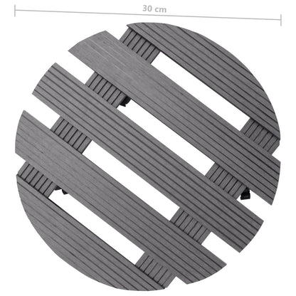 Plantentrolleys Ø30X7,5 Cm Hkc 2 Grijs Rond