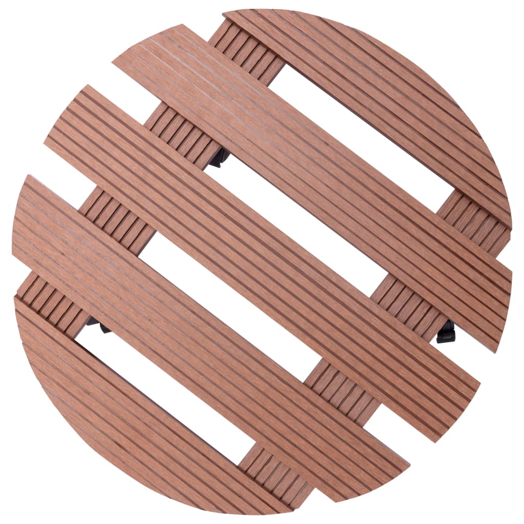Plantentrolleys Ø30X7,5 Cm Hkc 2 Bruin Rond