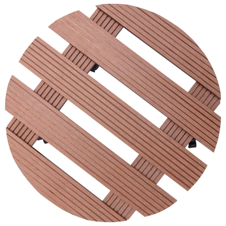 Plantentrolleys Ø30X7,5 Cm Hkc 2 Bruin Rond