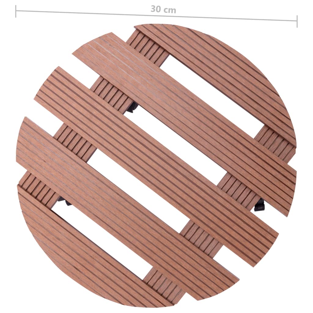 Plantentrolleys Ø30X7,5 Cm Hkc 2 Bruin Rond