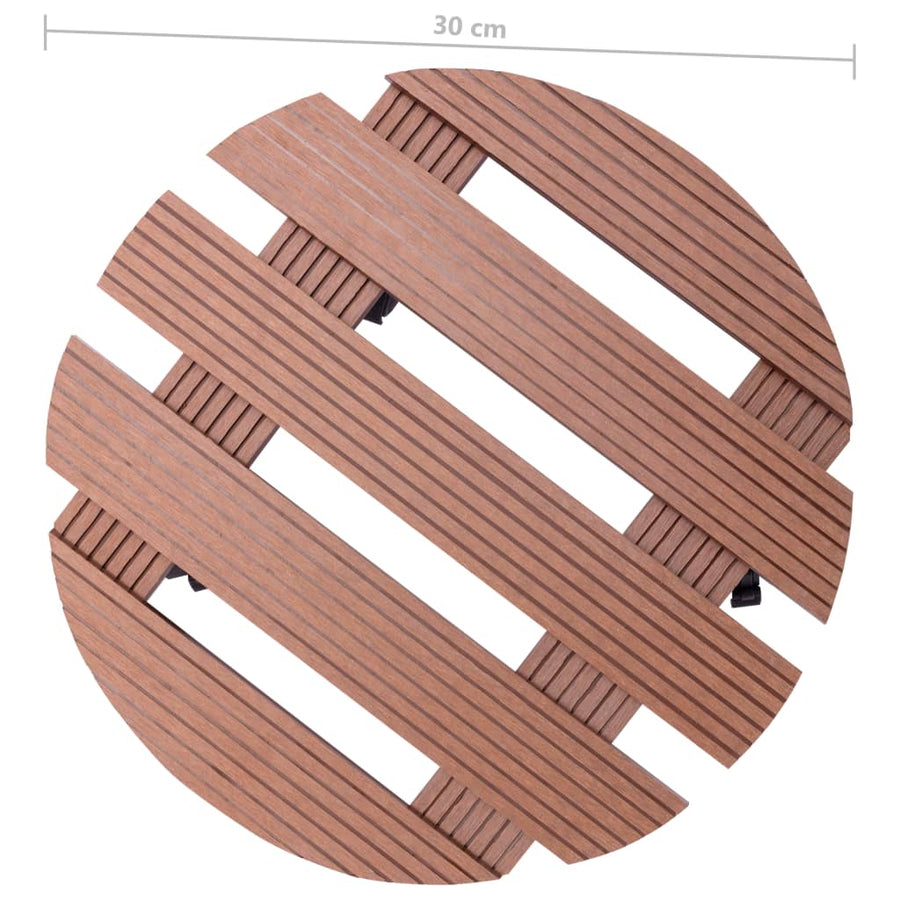 Plantentrolleys Ø30X7,5 Cm Hkc 2 Bruin Rond