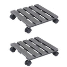 Plant trolleys 2 pcs 30x30x7.5 cm HKC grey
