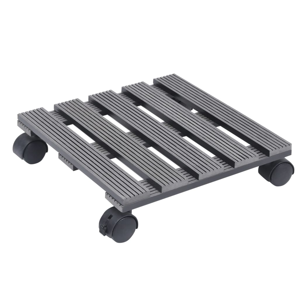 Plantentrolleys 30X30X7,5 Cm Hkc 2 Grijs Vierkant