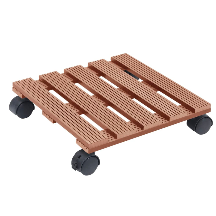 Plantentrolleys 30X30X7,5 Cm Hkc 2 Bruin Vierkant