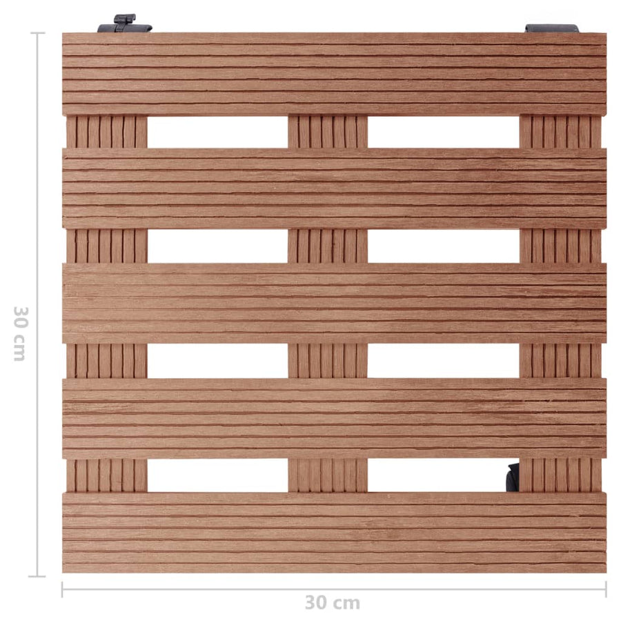 Plantentrolleys 30X30X7,5 Cm Hkc 2 Bruin Vierkant