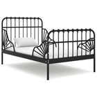 Bedframe metaal verlengbaar zwart 80x130/200 cm