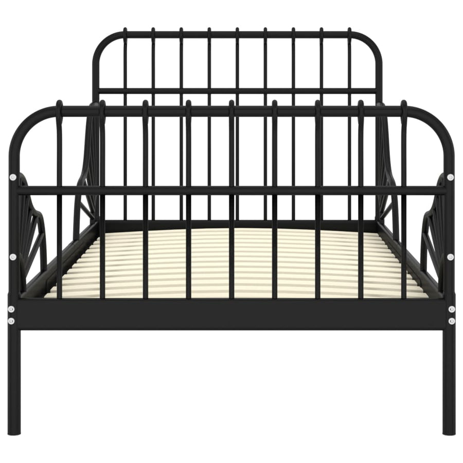 Bedframe Verlengbaar Metaal 80X130/200 Cm Zwart
