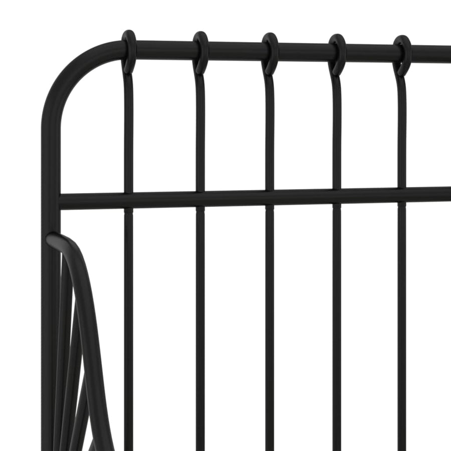 Bedframe Verlengbaar Metaal 80X130/200 Cm Zwart