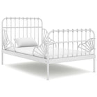 Bedframe metaal verlengbaar 80x130/200 cm wit