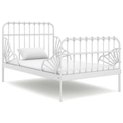 Bedframe metaal verlengbaar 80x130/200 cm wit