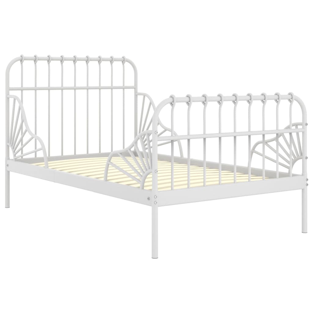 Bedframe Verlengbaar Metaal 80X130/200 Cm Wit