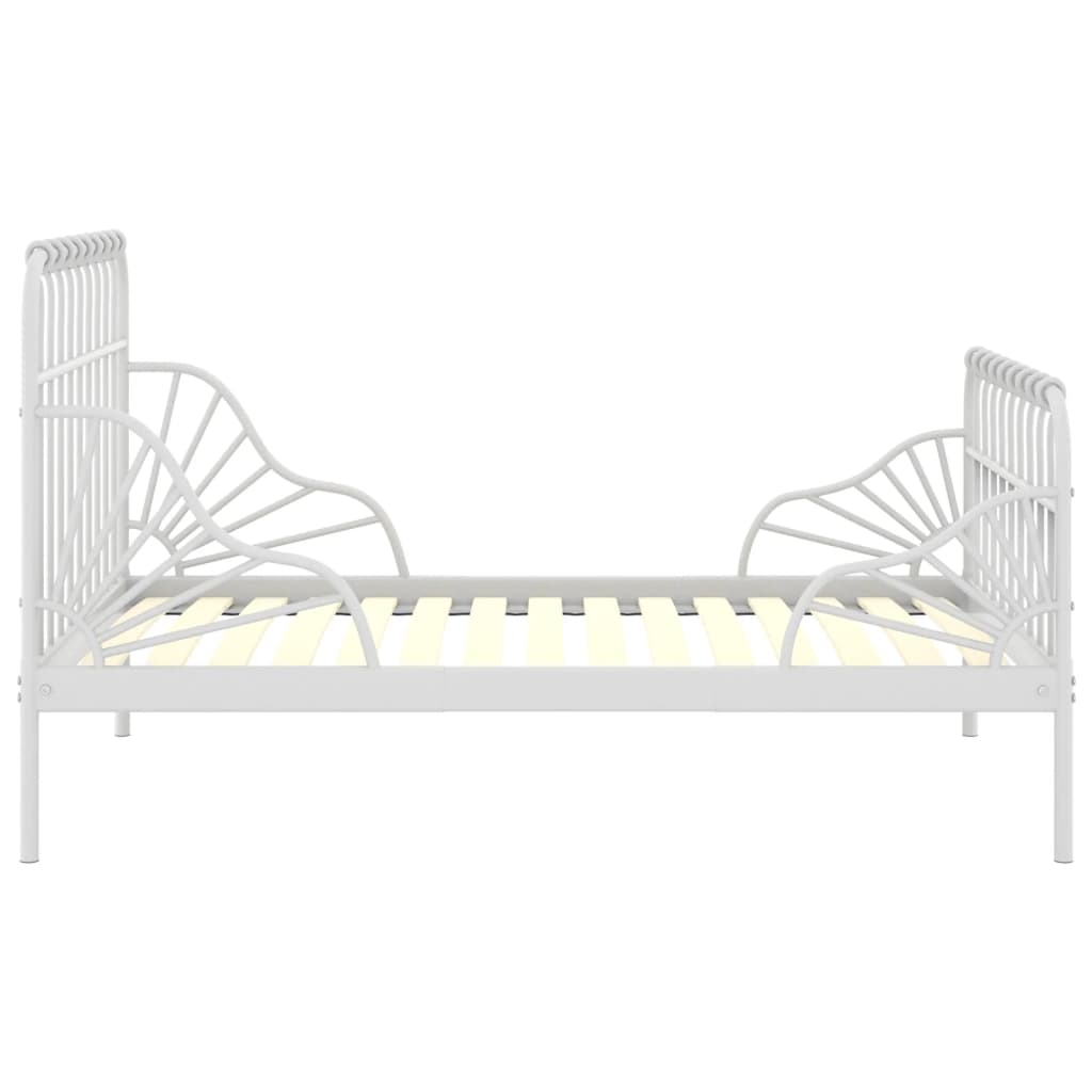 Bedframe Verlengbaar Metaal 80X130/200 Cm Wit