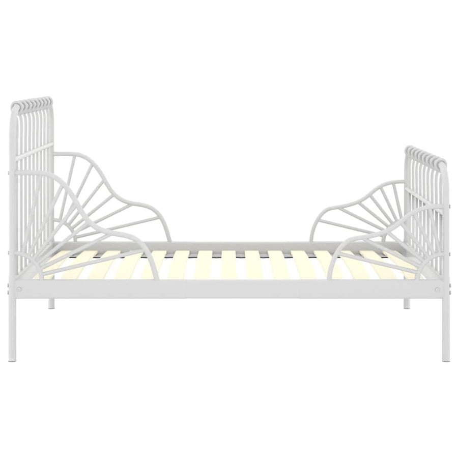 Bedframe Verlengbaar Metaal 80X130/200 Cm Wit