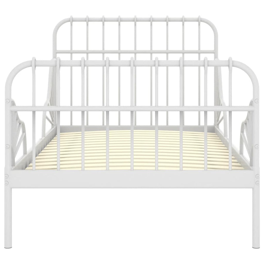 Bedframe Verlengbaar Metaal 80X130/200 Cm Wit