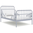 Bedframe metaal 80x130/200 cm grijs verlengbaar
