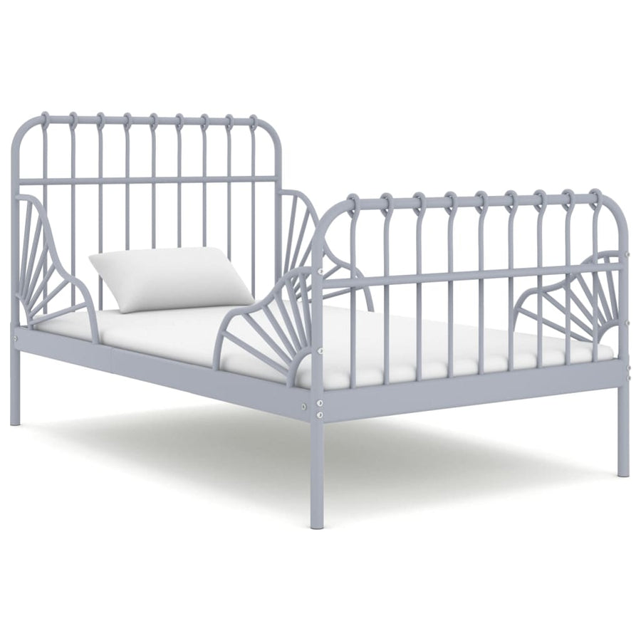 Bedframe Verlengbaar Metaal 80X130/200 Cm Grijs