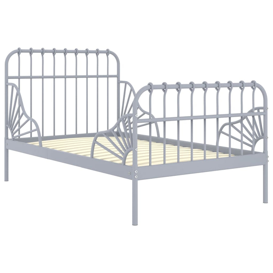 Bedframe Verlengbaar Metaal 80X130/200 Cm Grijs
