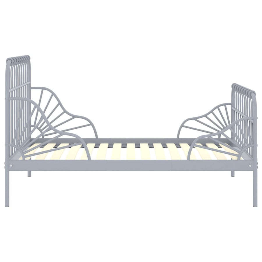 Bedframe Verlengbaar Metaal 80X130/200 Cm Grijs