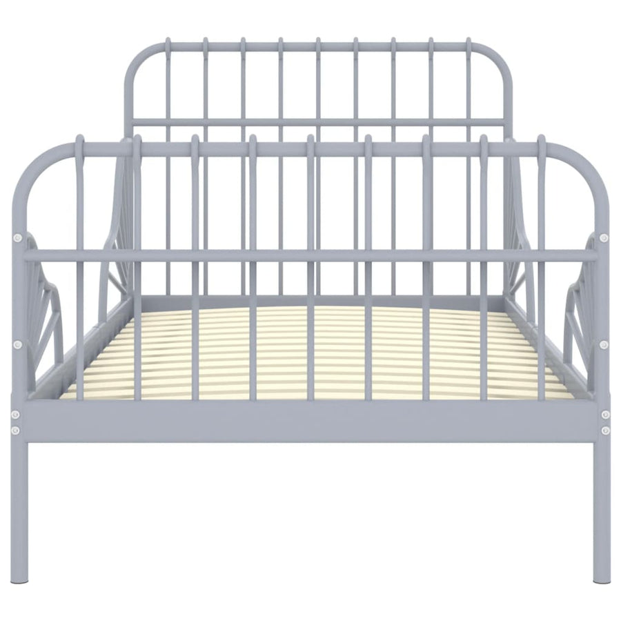 Bedframe Verlengbaar Metaal 80X130/200 Cm Grijs