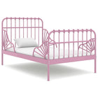 Bedframe metaal roze 80x130/200 cm