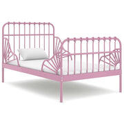 Bedframe metaal roze 80x130/200 cm