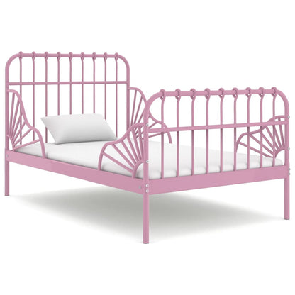 Bedframe Verlengbaar Metaal 80X130/200 Cm Roze