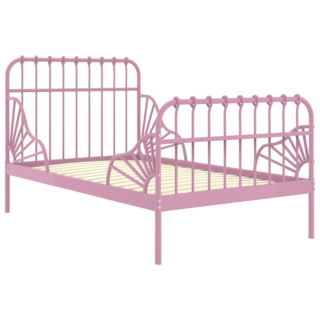 Bedframe Verlengbaar Metaal 80X130/200 Cm Roze