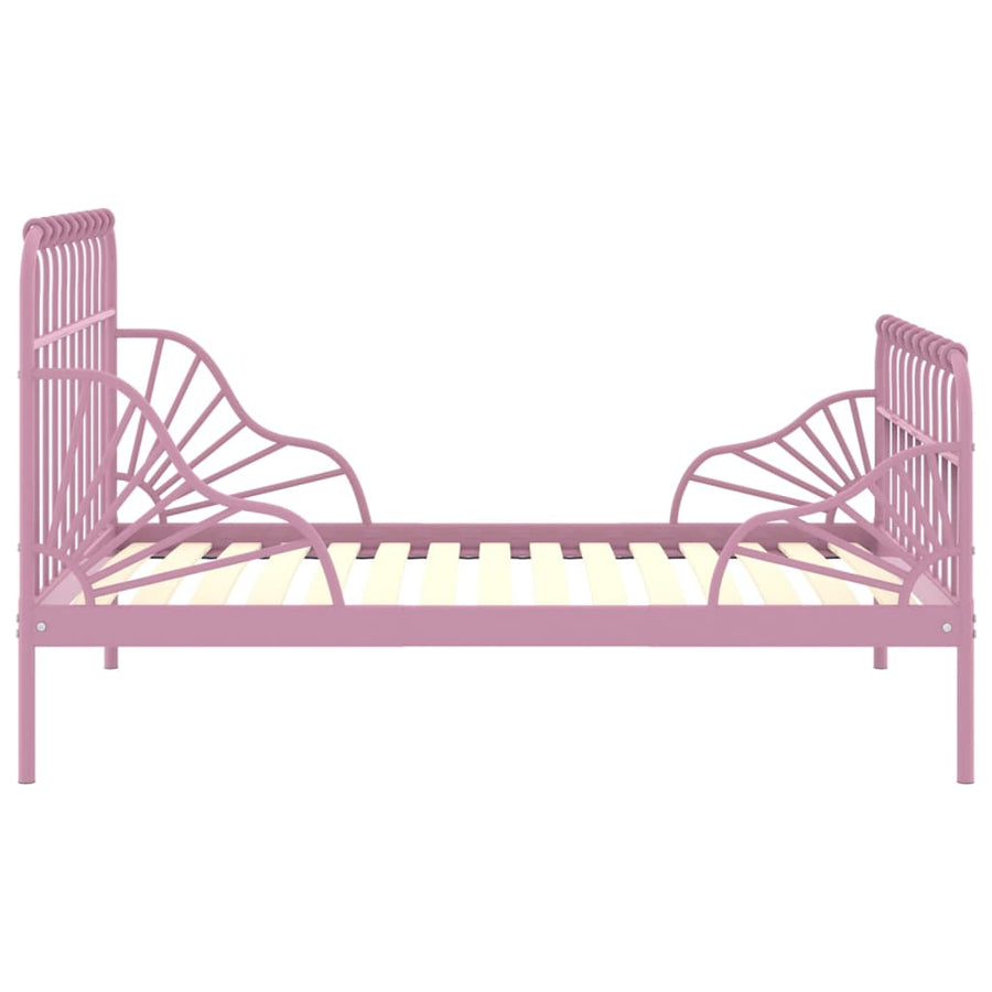 Bedframe Verlengbaar Metaal 80X130/200 Cm Roze