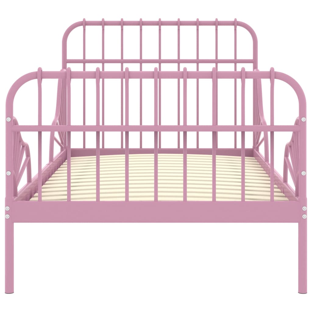 Bedframe Verlengbaar Metaal 80X130/200 Cm Roze