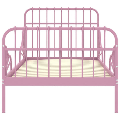 Bedframe Verlengbaar Metaal 80X130/200 Cm Roze