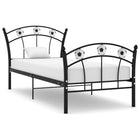 Bedframe Met Voetbaldesign Metaal 90X200 Cm Zwart