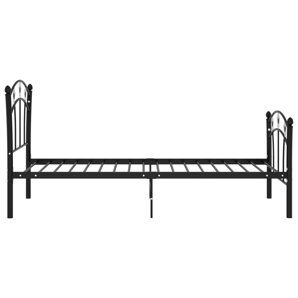 Bedframe Met Voetbaldesign Metaal 90X200 Cm Zwart
