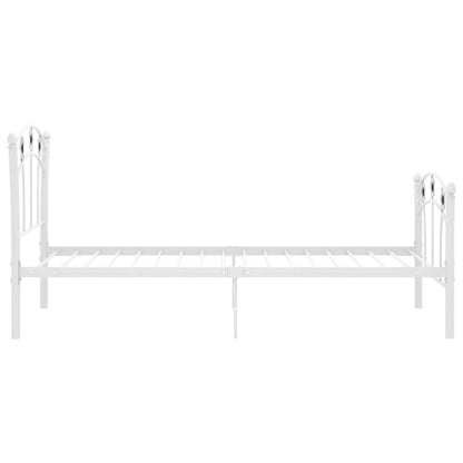 Bedframe Met Voetbaldesign Metaal 90X200 Cm Wit
