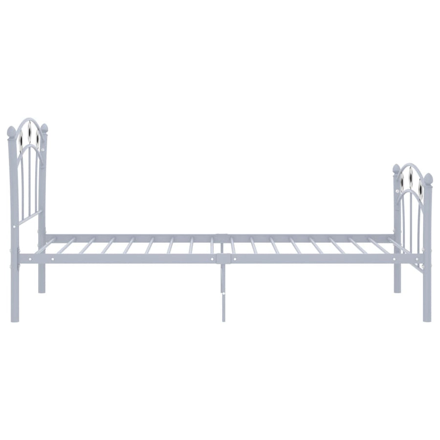 Bedframe Met Voetbaldesign Metaal 90X200 Cm Grijs