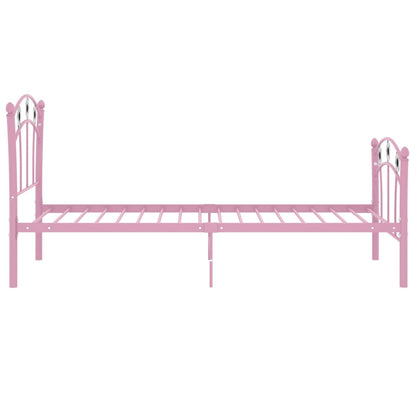 Bedframe Met Voetbaldesign Metaal 90X200 Cm Roze