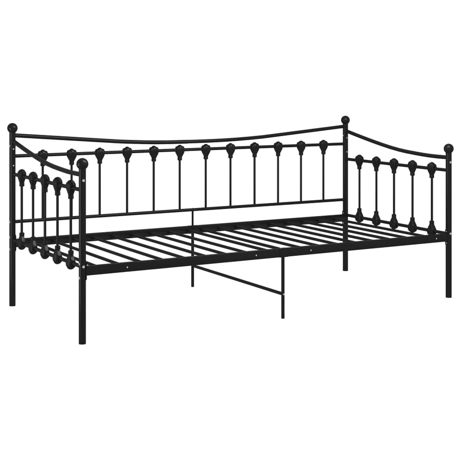 Slaapbankframe Metaal 90X200 Cm Zwart