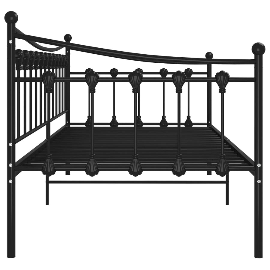 Slaapbankframe Metaal 90X200 Cm Zwart