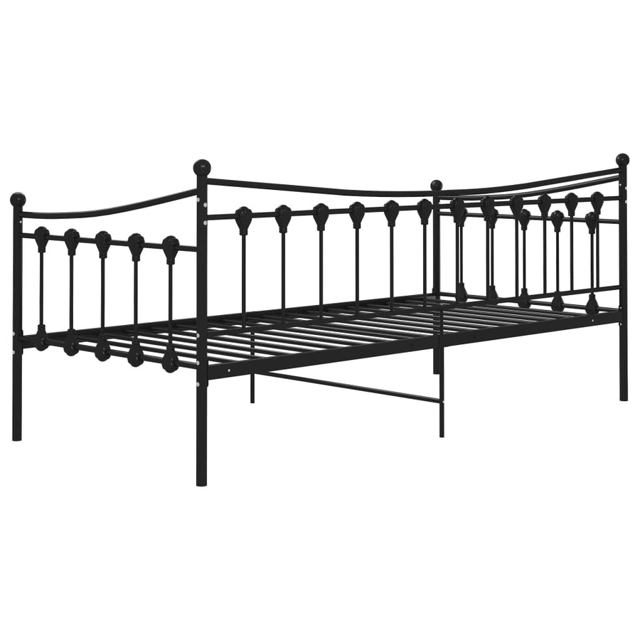 Slaapbankframe Metaal 90X200 Cm Zwart