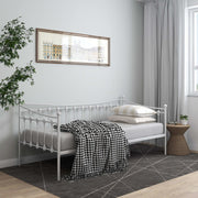 Slaapbank metaal 90x200 cm wit