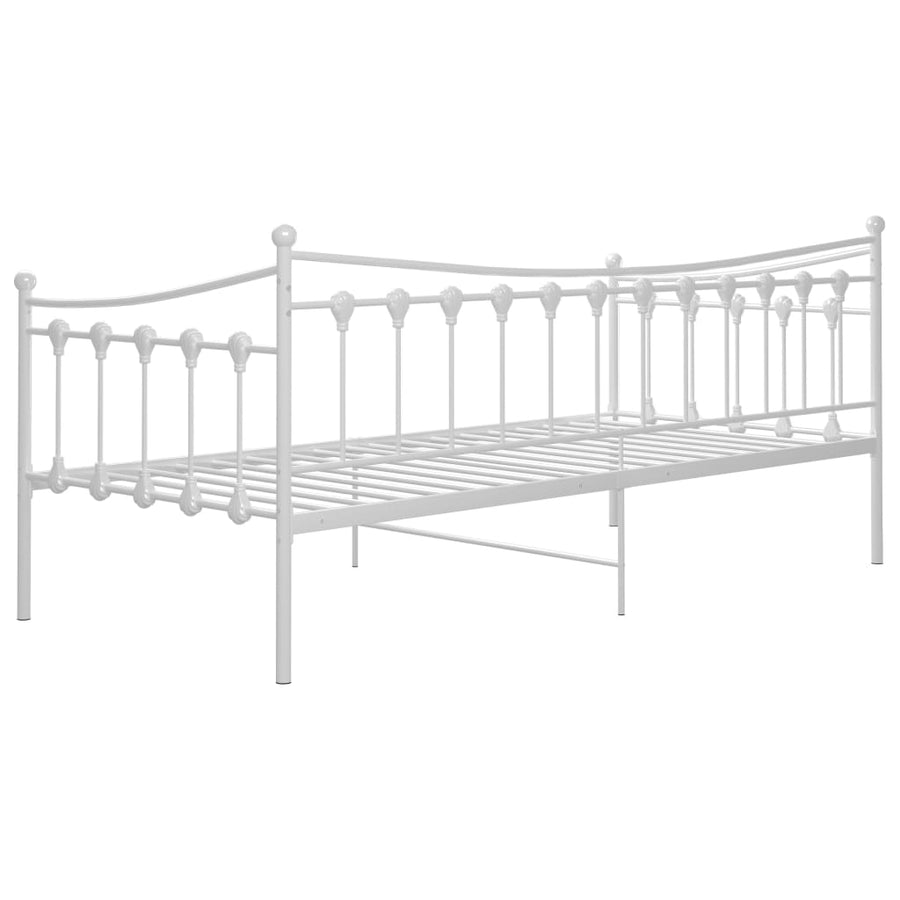 Slaapbankframe Metaal 90X200 Cm Wit