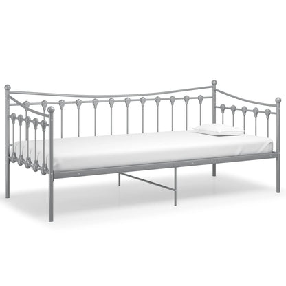 Slaapbankframe Metaal 90X200 Cm Grijs