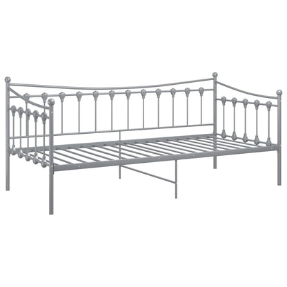 Slaapbankframe Metaal 90X200 Cm Grijs